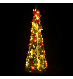 Sapin de Noël artificiel escamotable 200 LED vert 210 cm