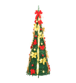 Sapin de Noël artificiel escamotable 200 LED vert 210 cm