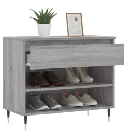 Armoire à chaussures Sonoma gris 70x36x60 cm Bois d'ingénierie