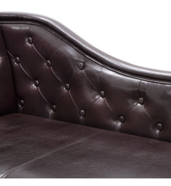 Chaise longue Marron foncé Similicuir