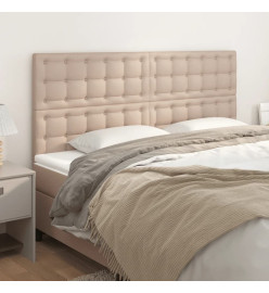 Têtes de lit 4 pcs Cappuccino 80x5x78/88 cm Similicuir