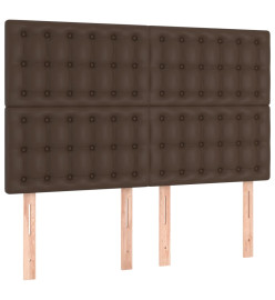 Lit à sommier tapissier avec matelas Marron 140x200 cm