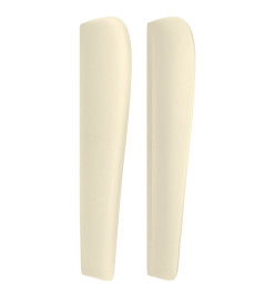 Tête de lit avec oreilles Crème 93x23x118/128 cm Similicuir