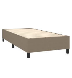 Lit à sommier tapissier avec matelas Taupe 80x200 cm Tissu