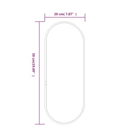 Miroir mural Doré 50x20 cm Ovale