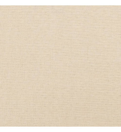 Tête de lit avec oreilles Crème 203x23x118/128 cm Tissu