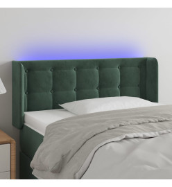 Tête de lit à LED Vert foncé 83x16x78/88 cm Velours