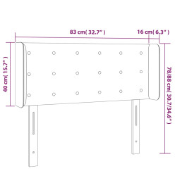 Tête de lit à LED Vert foncé 83x16x78/88 cm Velours