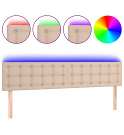 Tête de lit à LED Cappuccino 180x5x78/88 cm Similicuir