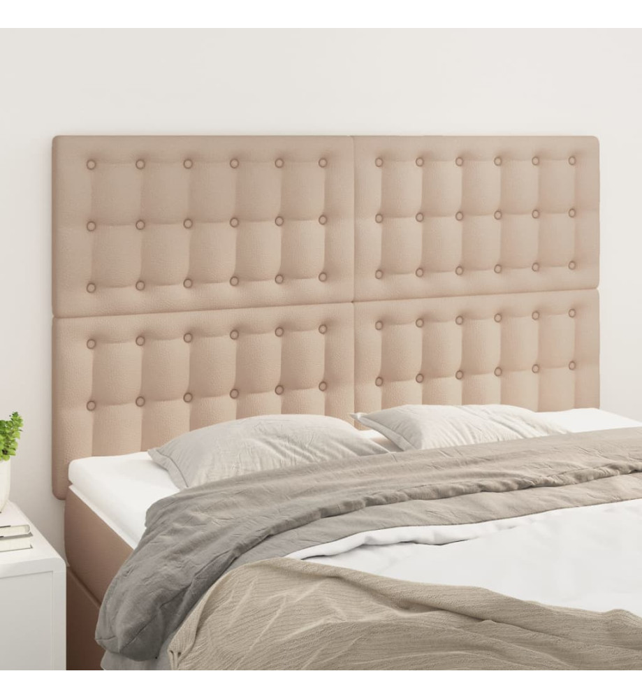 Têtes de lit 4 pcs Cappuccino 72x5x78/88 cm Similicuir Têtes de lit 4 pcs Cappuccino 72x5x78/88 cm Similicuir