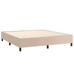 Lit à sommier tapissier avec matelas Cappuccino 180x200 cm