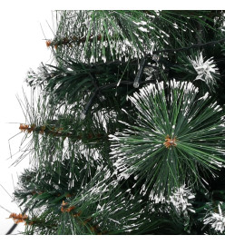 Sapin de Noël artificiel pré-éclairé et supports vert 90 cm PVC