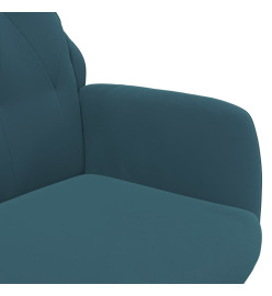 Chaise de relaxation Bleu Velours