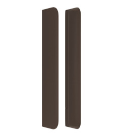 Tête de lit avec oreilles Marron 147x16x118/128 cm Similicuir