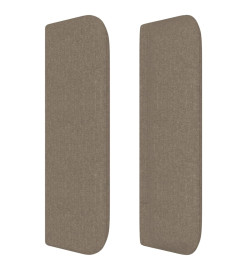 Tête de lit avec oreilles Taupe 163x16x78/88 cm Tissu