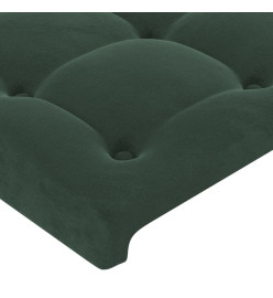 Tête de lit avec oreilles Vert foncé 93x23x78/88 cm Velours