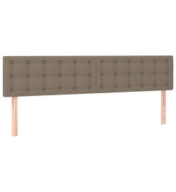 Lit à sommier tapissier avec matelas Taupe 160x200 cm Tissu