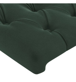 Tête de lit à LED Vert foncé 100x7x78/88 cm Velours