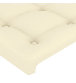 Têtes de lit 2 pcs Crème 90x5x78/88 cm Similicuir