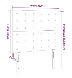 Têtes de lit 2 pcs Crème 90x5x78/88 cm Similicuir