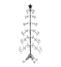 Arbre de Noël en métal pour décoration noir 215 cm