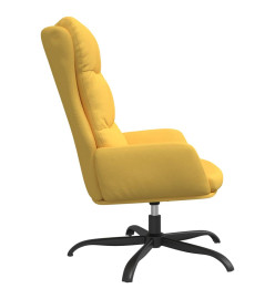 Chaise de relaxation Jaune moutarde Tissu