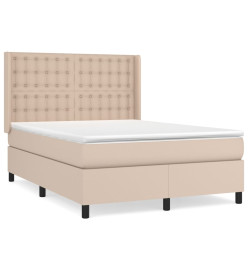 Lit à sommier tapissier avec matelas Cappuccino 140x200 cm