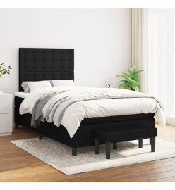 Lit à sommier tapissier avec matelas Noir 120x200 cm Tissu