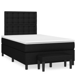 Lit à sommier tapissier avec matelas Noir 120x200 cm Tissu