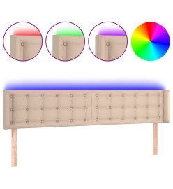 Tête de lit à LED Cappuccino 183x16x78/88 cm Similicuir