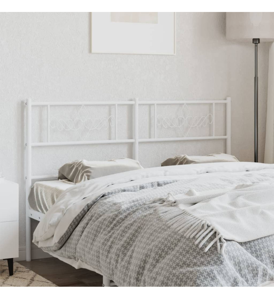 Tête de lit métal blanc 160 cm Tête de lit métal blanc 160 cm