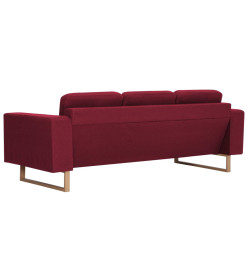 Ensemble de canapé 2 pcs Tissu Rouge bordeaux