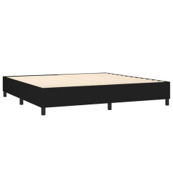 Lit à sommier tapissier avec matelas Noir 200x200 cm Tissu