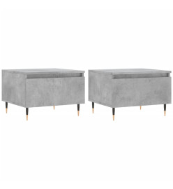 Tables basses 2 pcs gris béton 50x46x35 cm bois d'ingénierie