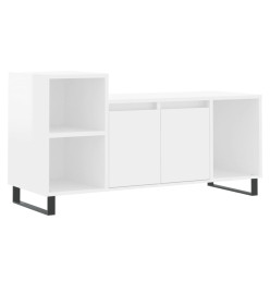 Meuble TV Blanc brillant 100x35x55 cm Bois d'ingénierie