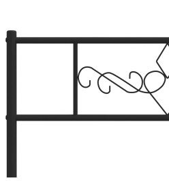 Tête de lit métal noir 80 cm