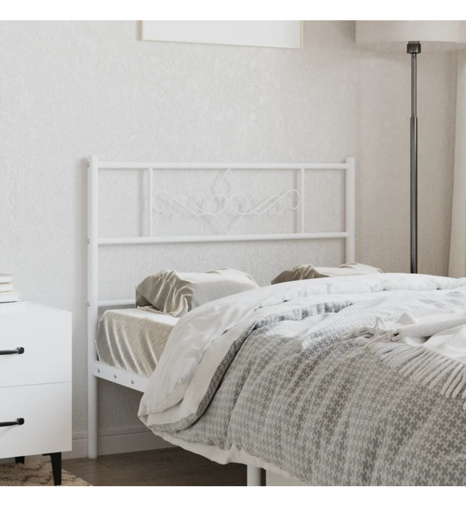 Tête de lit métal blanc 100 cm Tête de lit métal blanc 100 cm