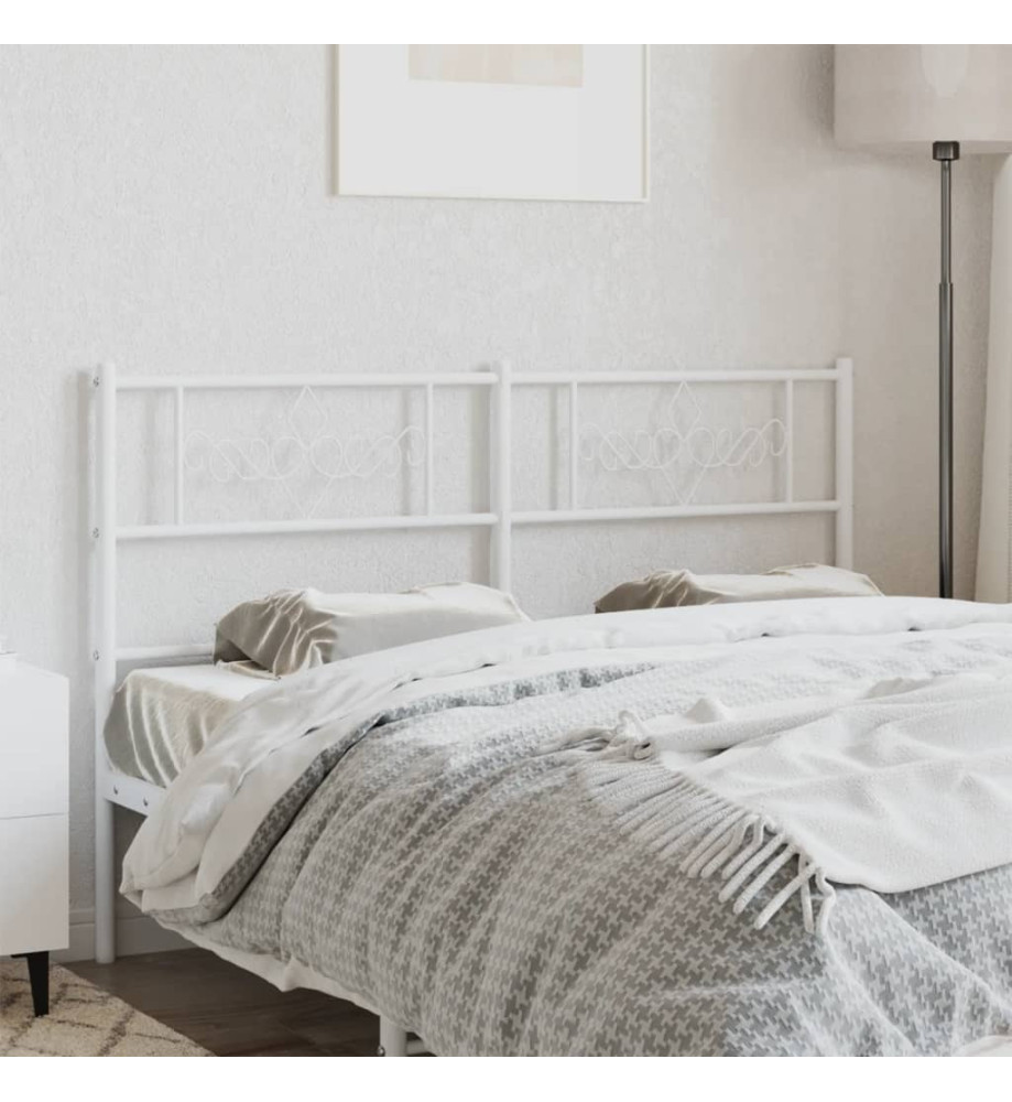 Tête de lit métal blanc 120 cm Tête de lit métal blanc 120 cm