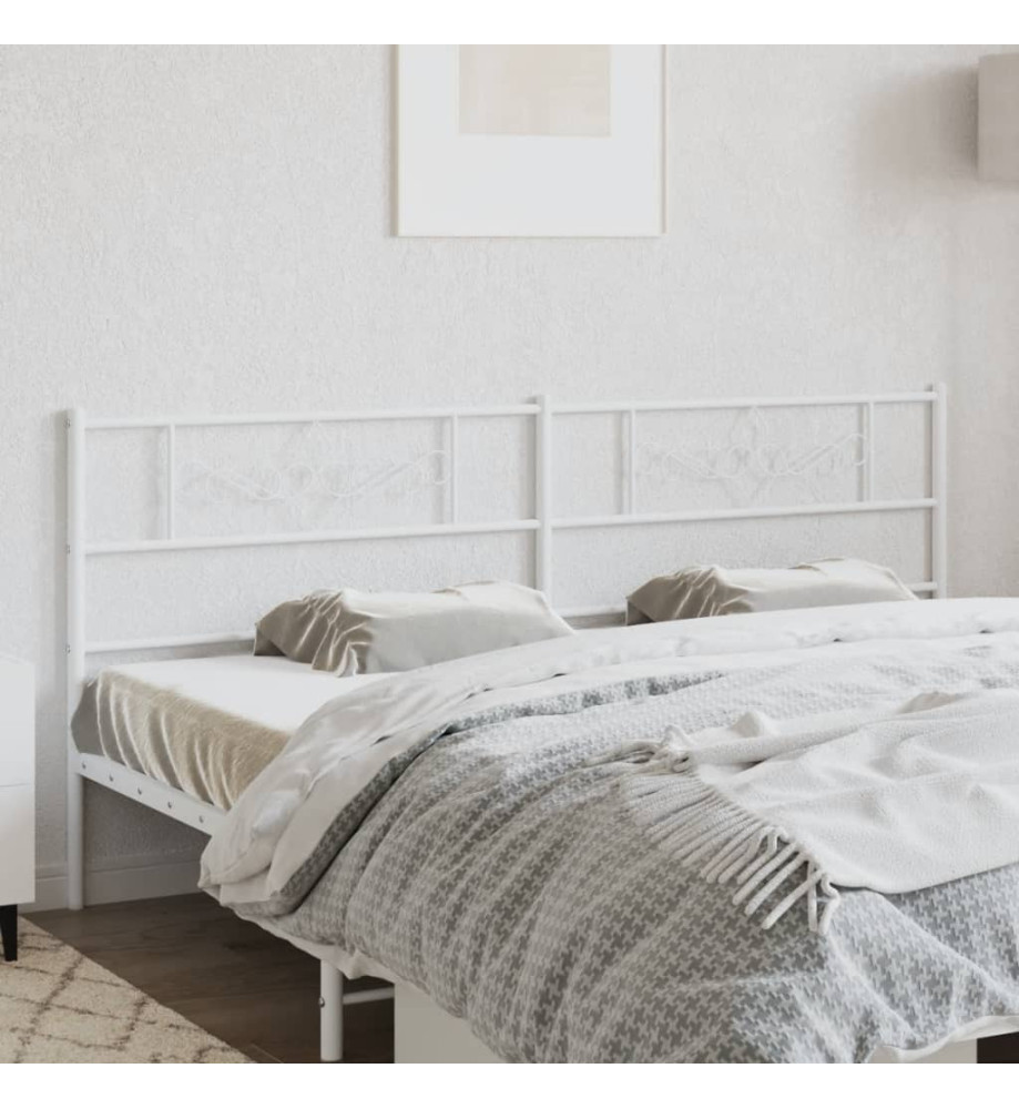 Tête de lit métal blanc 193 cm Tête de lit métal blanc 193 cm