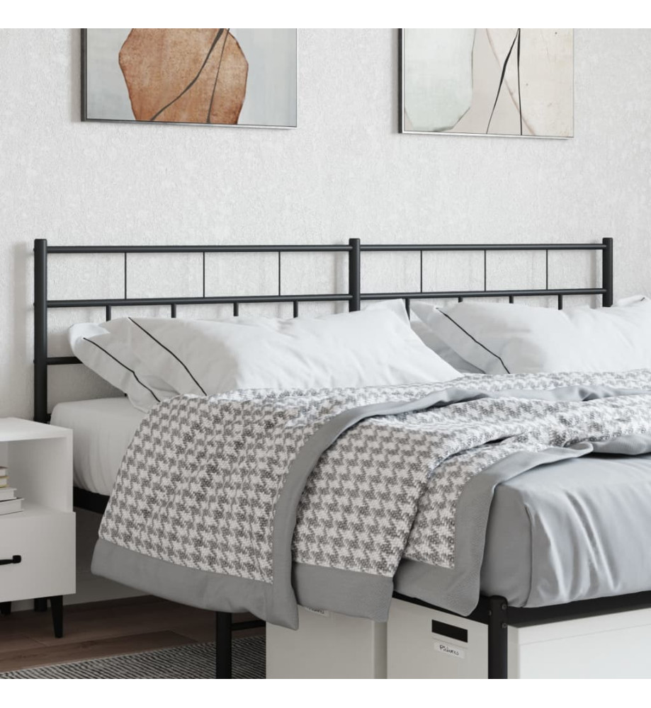 Tête de lit métal noir 193 cm Tête de lit métal noir 193 cm