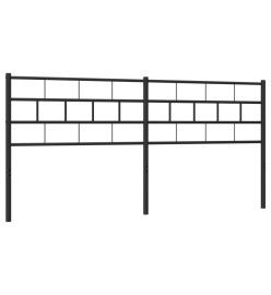 Tête de lit métal noir 193 cm
