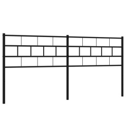 Tête de lit métal noir 193 cm