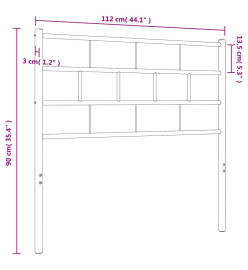 Tête de lit métal noir 107 cm