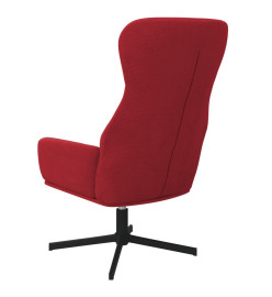 Chaise de relaxation avec tabouret Bordeaux Velours