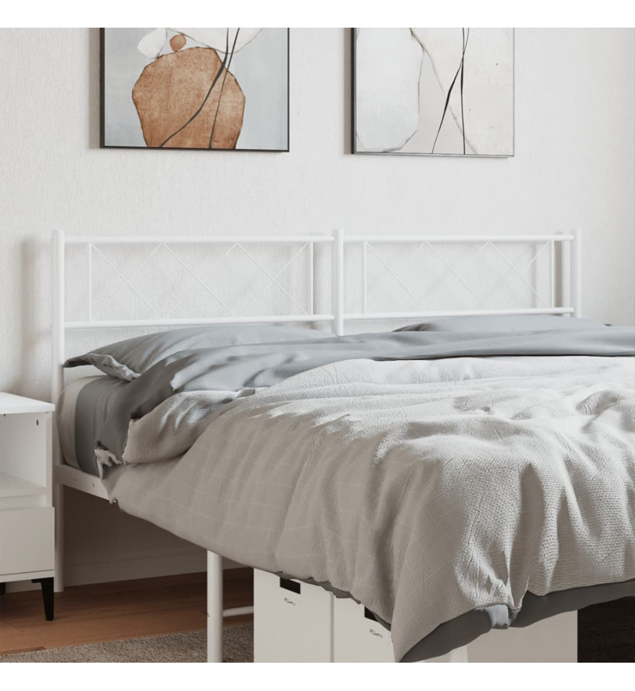 Tête de lit métal blanc 120 cm Tête de lit métal blanc 120 cm