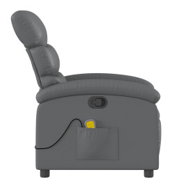 Fauteuil de massage inclinable Gris Similicuir