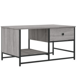 Table basse sonoma gris 85,5x51x45 cm bois d'ingénierie
