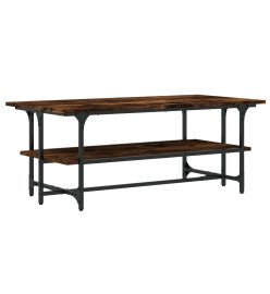 Table basse Chêne fumé 100x50x40 cm Bois d'ingénierie