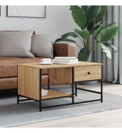 Table basse chêne sonoma 85,5x51x45 cm bois d'ingénierie