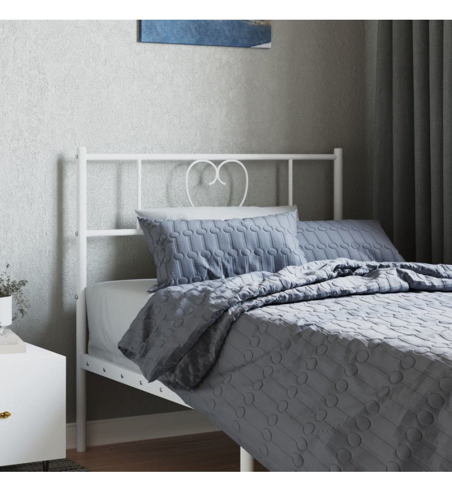 Tête de lit métal blanc 75 cm Tête de lit métal blanc 75 cm